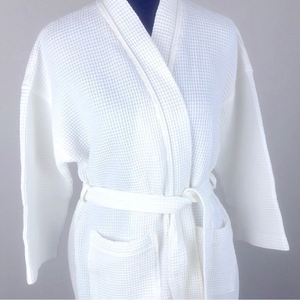 Turkish cotton waffle white bath robe house robe. Brand new.